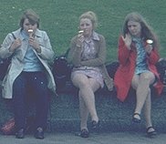 Sue, Jenny and Wendy at Weymouth - 2nd Sept. 1968
